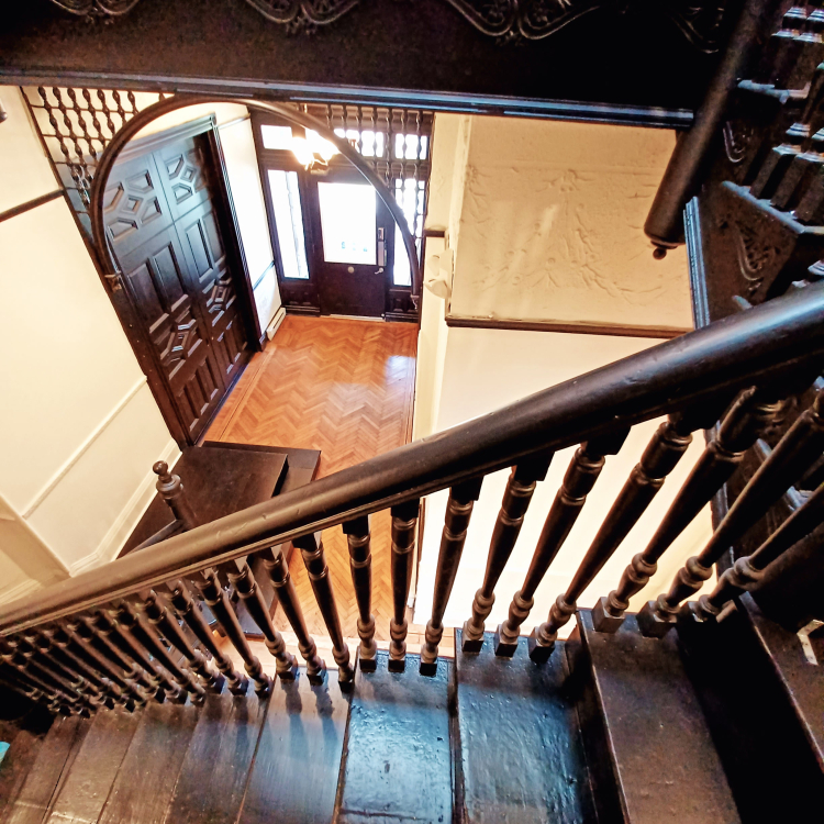 1812 Eutaw Place - view of entrance from staircase